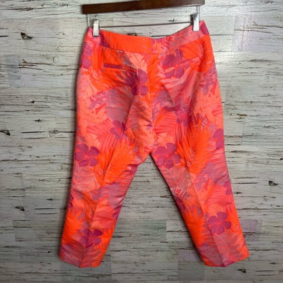 J. crew collection pink floral trousers dress pants size 8 - Picture 7 of 7